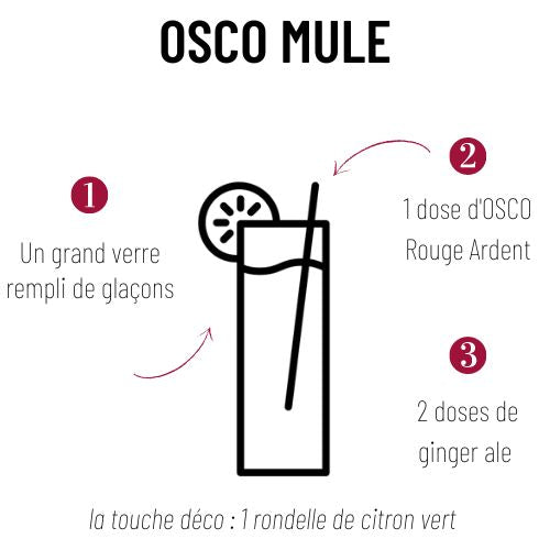 OSCO revisite l'emblématique OSCO Mule avec son nouvel apéritif sans alcool, OSCO le Rouge Ardent. Une recette de cocktail sans alcool gourmande et épicée.