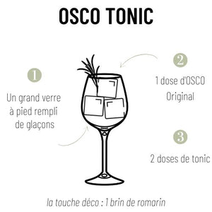 Pack OSCO L'Original bio & tonics - Parfait pour réaliser un cocktail sans alcool aux notes fraîches et méridionales. Une recette de cocktail sans alcool mais de caractère. Et peu sucré !