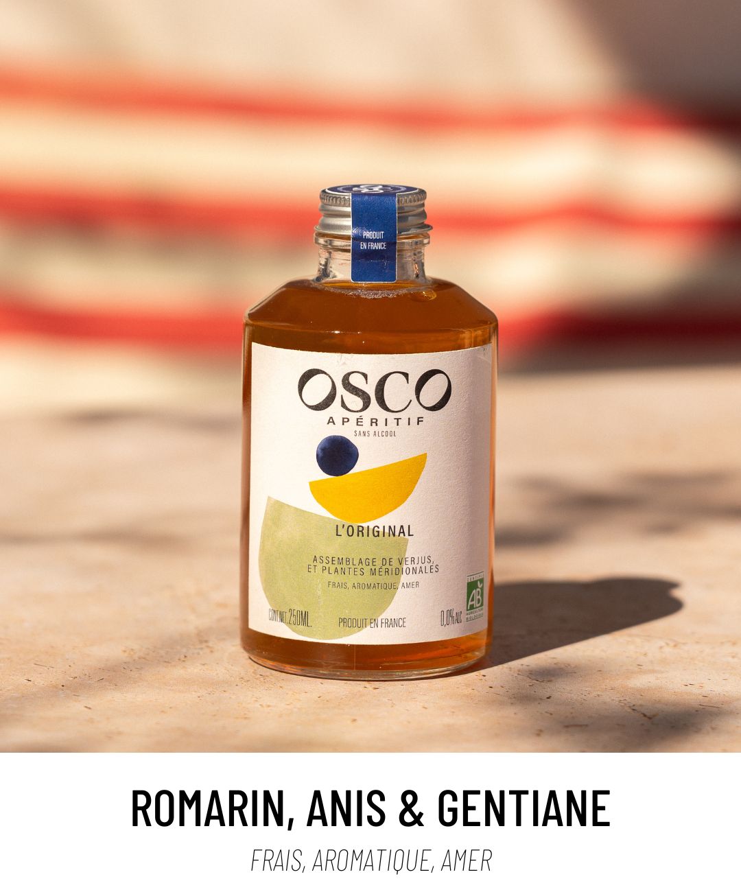 Découvrez OSCO L'Original, un apéritif sans alcool de caractère. Tout simplement en OSCO tonic ou en une infinité de cocktails sans alcool !