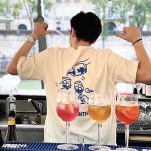 Les T-shirts OSCO pour tout le staff des Maquereaux cet été. OSCO Spritz sans alcool, OSCO tonic et Sunny Spritz ont régalés les convives de cette péniche tout l'été. Vive les apéros sans alcool !